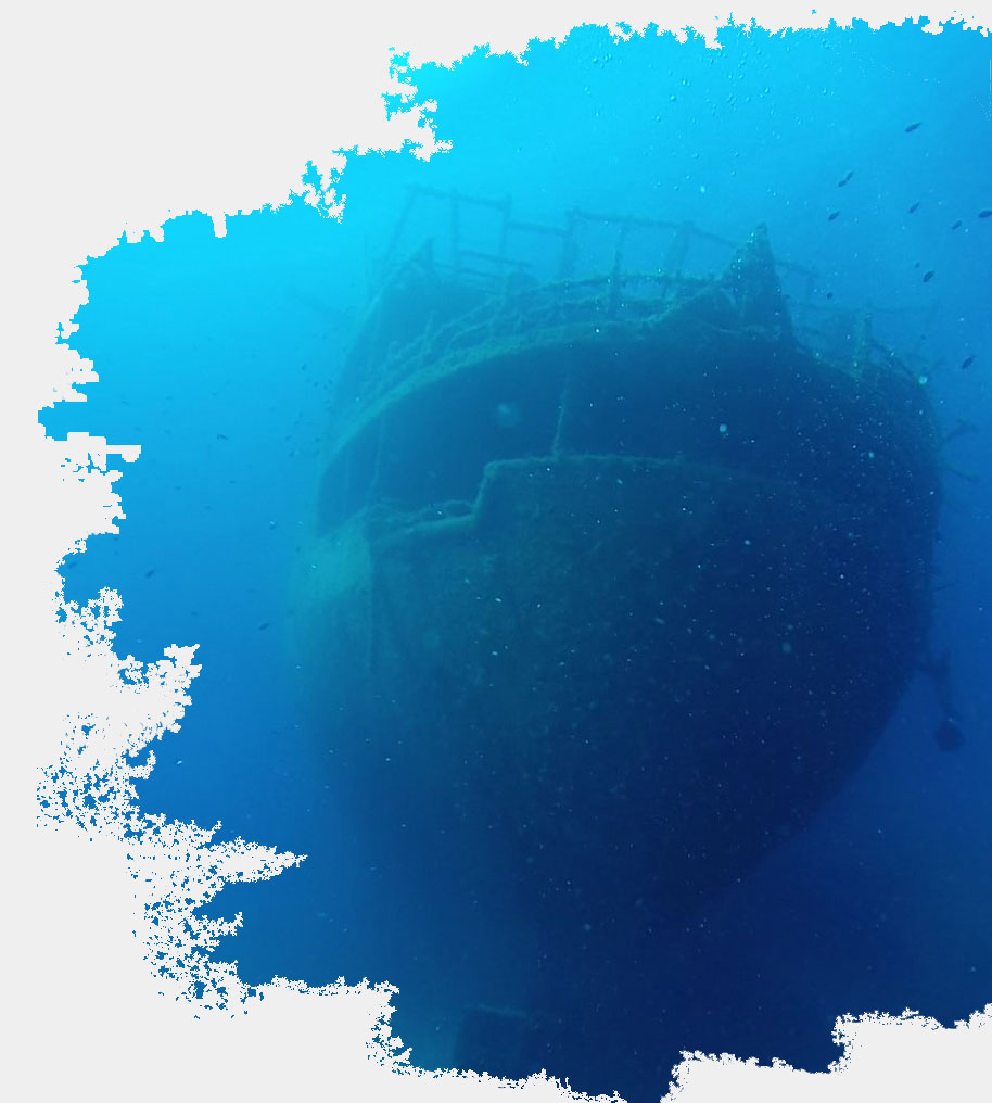 Marianna Shipwreck dive sites in Naxos Scuba Diving in Naxos PADI Nima Dive Center